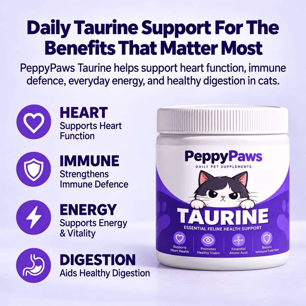 Stop the silent Deficiency Before You See the Signs with PeppyPaws Taurine Supplement